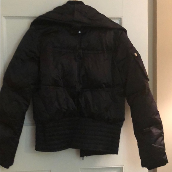 Luxurious black satin-effect RLX puffer ski jacket, Medium - Picture 15 of 16